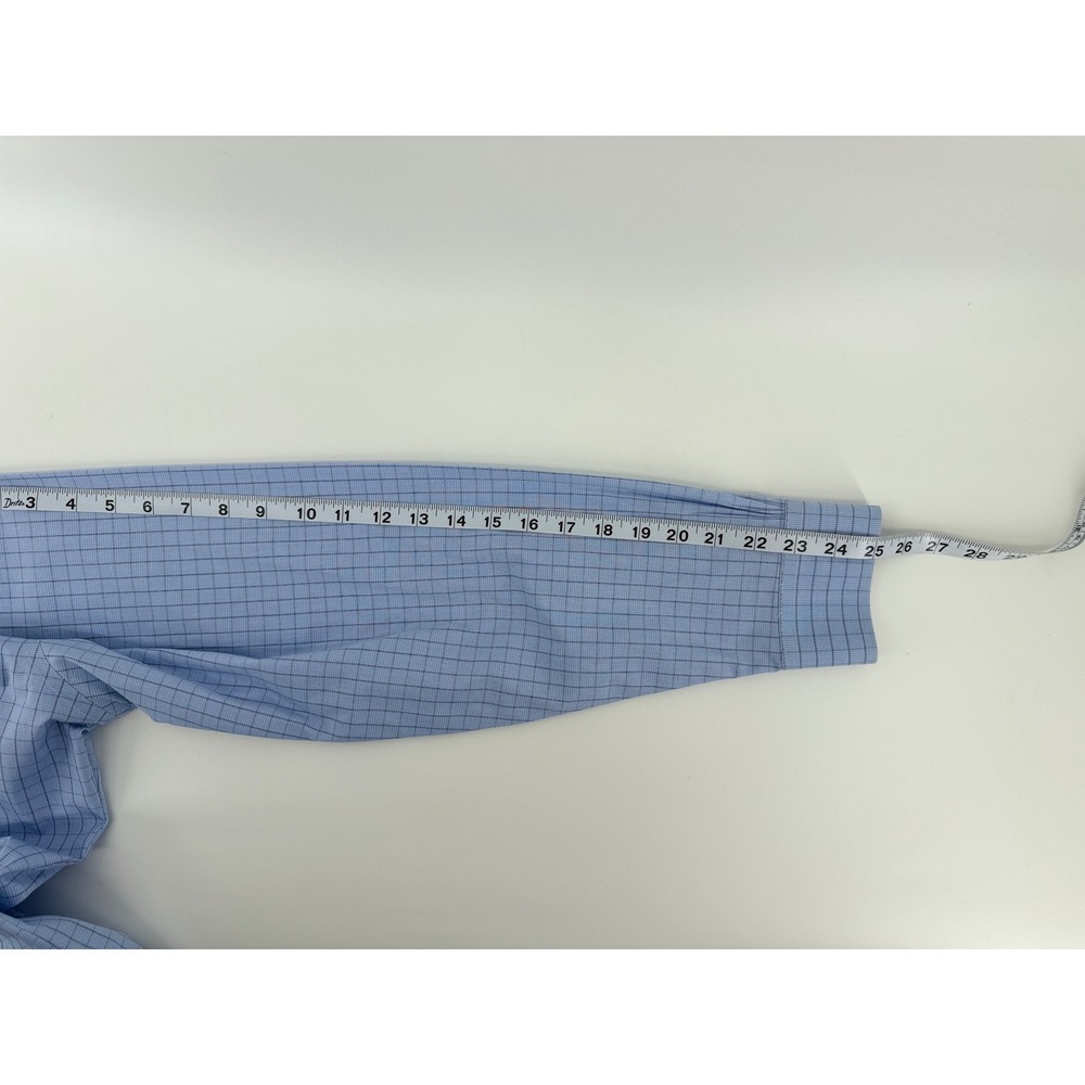 Brooks Brothers Regent Fit Non-Iron Shirt Mens 17.5 35 Blue Check Supima Cotton - Picture 7 of 8